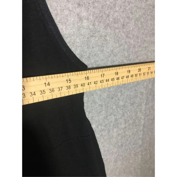 Womens Loft Dress Black V Neck Casual Little Black Dress Capsule Wardrobe Work - Picture 3 of 5